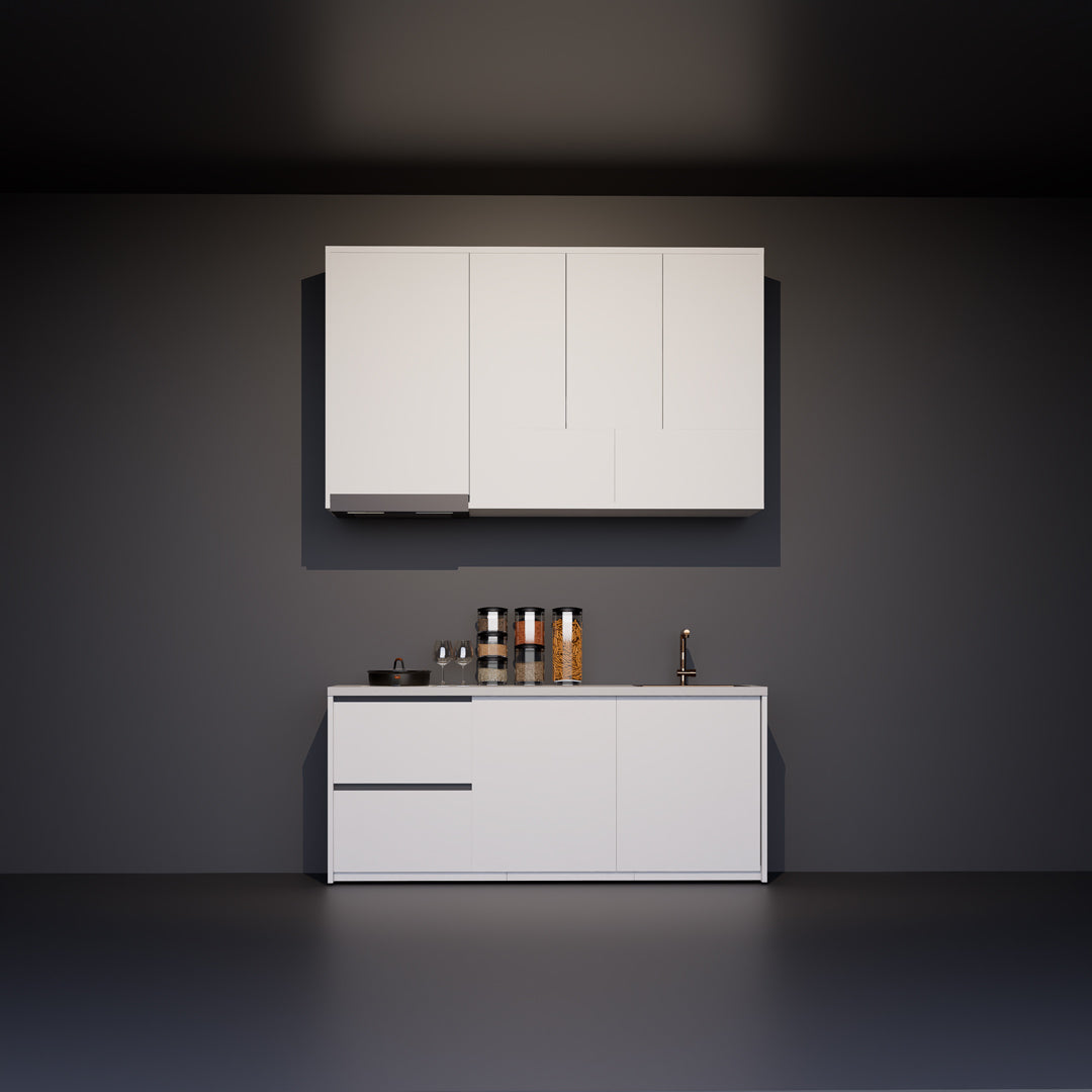 Kitchen Module (Standard Edition)- Single Run Cabinet + Sink + Countertop + Power Outlet